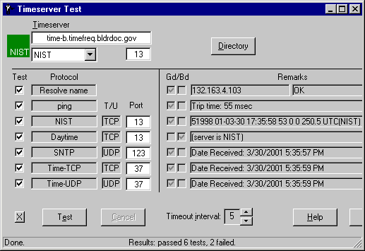 6 different protocol tests