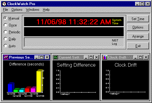 Opening ClockWatch Screen